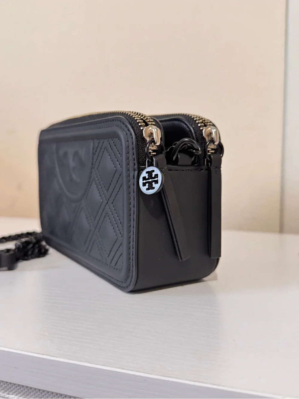 TORY BURCH FLEMING MATTE DOUBLE-ZIP MINI BAG